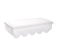 Boîte à Œufs avec Couvercle en PP 15 Compartiments Domestique | Design Empilable, Poignée Latérale, Format Transparent, Rangement Facile au Réfrigérateur, 1 Pièce