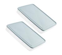Boîte à Œufs Couvercle Bleu 2 Pièces Empilable pour Réfrigérateur | Grosse Capacité, Plastique, Compartiments pour Œufs, Rangement Stable, Finition Soignée, Usage Quotidien