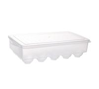 Boîte à Œufs Empilable Domestique 15 Cases en PP avec Couvercle | Poignée Latérale Pratique, Rangement Transparent, Convient au Réfrigérateur, Format 1 Pièce
