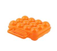 Boîte à œufs Jeffergarden, Boîte de stockage d'oeufs en Plastique Rectangulaire Orange, Double-face, 12 oeufs