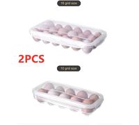 Boîte à œufs - Lot de 2 - Plastique transparent - Empilable - Compatible micro-ondes - Hermétique