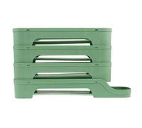 Boîte à Œufs pour Réfrigérateur, 4 Couches en Plastique Vert | Organisateur Rectangulaire Compact, Porte de Frigo Cuisine, Visibilité Pratique, Tailles D’œufs Variées