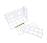 Boîte à Œufs pour Réfrigérateur Multi-couches, Blanche Rangement Vertical | Séparations Profondes Élargies, Grosse Capacité, PET et Pp, pour Restaurants et Zones Où Poser des Œufs