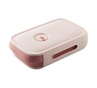 Boîte à Œufs pour Réfrigérateur, Tiroir à Couvercle, PP Rose | Rangement Empilable à Rainures Longues, Parois Ajourées, Accès Coulissant, Cuisine et Restaurant