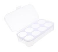 Boîte à Œufs Transparente 8 Cases pour Réfrigérateur en PP Blanc | Couvercle Verrouillable, Structure Interne Fixe, Format Rectangulaire, Usage Voyage et Camping, Lot 1 Pièce