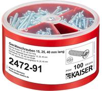 Boîte à vis pour équipement 100 pcs 3,2x15/25/40 - Accessoires pour boîte de jonction 2472-91