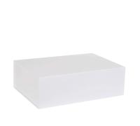 Boîte aimantée rectangulaire haute en carton fort blanc mat 33 x 22.5 x 10 cm - coffret luxe magnétique, événements divers, anniversaire, noël, saint valentin (Blanc)