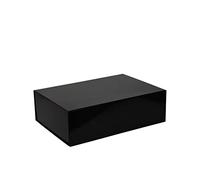 Boîte aimantée rectangulaire haute en carton fort blanc mat 33 x 22.5 x 10 cm - coffret luxe magnétique, événements divers, anniversaire, noël, saint valentin