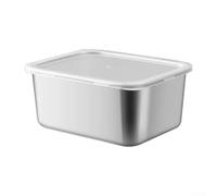 Boîte Alimentaire Carrée Acier 600ml Micro-ondable | Acier inoxydable pour robuste, couvercle étanche, , pour facile à nettoyer, durable