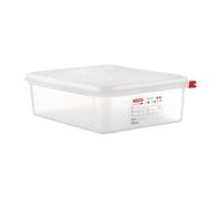 Boîte alimentaire / conteneur hermétique 6,5L Araven 6.5 litres (GN 1/2). 100(h) x 325(l) x 265(p)mm. Boîte de 4