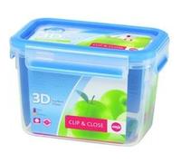 Emsa Boîte alimentaire Clip & Close 508541 rectangulaire hermétique 1,1 L transparent/bleu