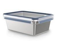 Emsa Clip&Close Inox Boîte de conservation 3 L, Légère et hygiénique, Acier inoxydable 304, Etanche, Compatible congélateur, four, lave-vaisselle, Couvercle à clipser, Technologie allemande N1150700