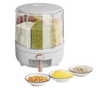 Boîte Alimentaire Hermétique- conteneur de stockage de céréales - Boite Ronde 360° rotative-Rangement dans les compartiments
