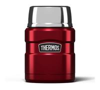 Boite Alimentaire Isotherme 0.45l Rouge - 184807 | Récipient isotherme en acier inoxydable avec couvercle pour la soupe, la préparation des repas, le déjeuner, le camping