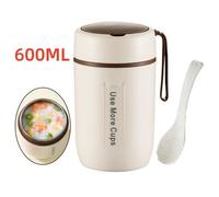 Boîte Alimentaire Isotherme - Inox - 600ML - Double Couche - Portable - Design Contemporain