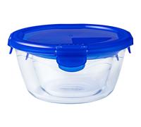 Pyrex - Cook & go - Boîte Ronde en Verre avec Couvercle Hermétique et Étanche Ø 15 cm - Cuisinez au Four, Conservez et Emportez
