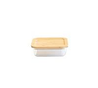 Boîte alimentaire rectangulaire en verre et bambou 1,5L - Pebbly - Transparent - Verre Transparent G
