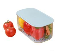 Boîte alimentaire transparente en PET empilable de 17,5 cm (bleu L) | Pour une visibilité cristalline, identification rapide du contenu, matériau PET transparent, capacité de 1,65 l, accès facile