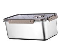 Boîte alimentaire - ZGEER - Boîte hermétique inox - Grande capacité 5,8L - Réutilisable - Étanche