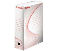 Boîte archives carton Esselte Boxy - Dos 10 cm - Haute résistance - Blanche
