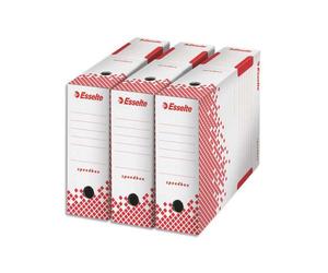 Boîte archives esselte speedbox carton recyclable 350x250mm fond automatique dos 100mm