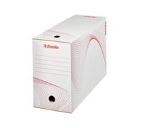 Boîte archives esselte standard carton ondulé recyclable a4 245x345mm dos 150mm assemblage manuel facil coloris blanc