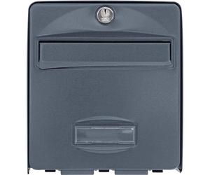 Boîte aux lettres BURG WACHTER BALTHAZAR 2 Portes - Sur pied - Acier galvanisé - Ouverture totale - Anthracite - Fabriqué en