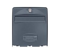 BURG-WÄCHTER Boîte aux Lettres, 1 Porte, 504 ANT Mini BALthazar, Anthracite, en Acier Galvanisé, Avec Porte à Ouverture Totale et Stop-Courrier (Porte bloquée à 120°)