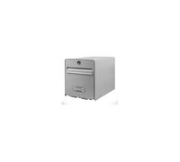 Boîte aux lettres BURG WÄCHTER Favor 2 portes acier gris PVC encastrable