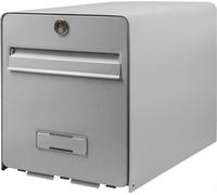 Boîte aux lettres d'extérieur BURG WACHTER Favor en acier galvanisé, 1 porte, résistance anticorrosion et effraction 15 kg, porte-étiquette, Gris