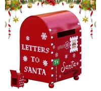 Boîte Aux Lettres Du Père Noël Coffret Vintage Rouge De Noël Pour Petits | Boîte Aux Lettres De Table pour les Fêtes Maison Cheminée Entrée Étagère Appartement Chevet Petit