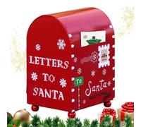 Boîte Aux Lettres Du Père Noël Coffret Vintage Rouge De Noël Pour Petits | Boîte Aux Lettres Des Fêtes Pour Maison Cheminée Entrée Étagère Appartement Chevet Anniversaire Petit