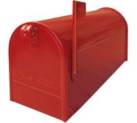 Boîte aux lettres en tôle galvanisée de style américain Alubox America rouge