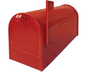 Boîte aux lettres en tôle galvanisée de style américain Alubox America rouge