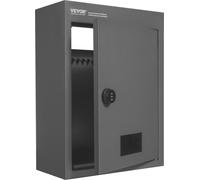 Boîte aux lettres encastrable dans le mur 12,5 x 6,3 x 16,9 po avec serrure à code, gris foncé