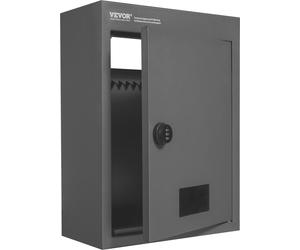 Boîte aux lettres encastrable dans le mur 12,5 x 6,3 x 16,9 po avec serrure à code, gris foncé