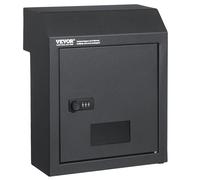 Boîte aux Lettres Encastrable Porte-VEVOR-305x155x360 mm-Boîte de Dépôt de Courrier Travers la Porte-Gris Foncé