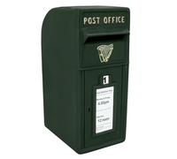 Boîte aux lettres irlandaise en fonte à fixer au mur - Authentique réplique du pilier - Verrouillable - Verte