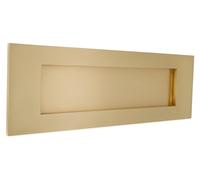 Boîte aux lettres Messing, finition satinée, dimensions 12" x 4", avec ressort