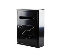 Boîte aux lettres Métallique Etanche Antirouille 26x20x7.5cm Noir