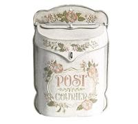 Boîte aux Lettres Murale décorative pour l'extérieur et l'intérieur, Style Antique, Charme nostalgique, décoration Maison avec Motif Floral pour Porche, entrée, décor de Jardin
