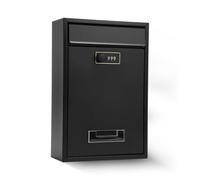 Boîte Aux Lettres Murale pour Courrier, Aux Lettres en Acier Boîte à Propositions Sécurisée avec Code Numérique et Fenêtres, pour Les Maisons, Les Bureaux, Les Garages et Les Entrées