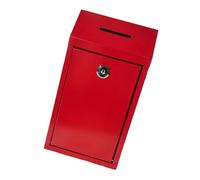 Boîte aux lettres murale résistante à la pluie, boîte aux lettres en tôle de fer, verrouillable en toute sécurité, antirouille, boîte aux lettres suspendue pour maison, entreprise, extérieur, boîte de