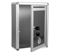Boîte aux Lettres Murale Verrouillable en Métal Argenté, Fente Frontale | Alliage D'aluminium, Porte à Serrure Intégrée, Collecte Facile de Documents et Formulaires, Usage Intérieur