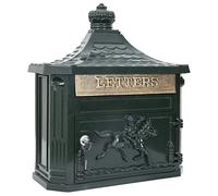 vidaXL Boîte aux lettres murale avec stockage Vert 40.5 x 15.5 x 44 cm