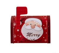 Boîte Aux Lettres Noël Métal 9.5cm Avec Drapeau(B) | Tinplate pour premium, drapeau fonctionnel, motif camion , étanche, pour idéal décoration