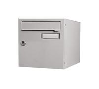 Boîte aux lettres normalisée 1 porte extérieur acier gris brillant