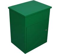 Boîte aux lettres pour colis - Coffre-fort pour colis - Armoire à colis - Réception sécurisée des colis - Fermeture par clé - 32 x 20 x 12 cm - Vert