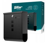 Boîte aux lettres - SILLAR - Antracit - Acier galvanisé - Murale - Avec porte-journaux
