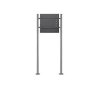 Boîte aux Lettres sur Pied, Anthracite, 37x11x36,5 cm, en Acier Inoxydable,